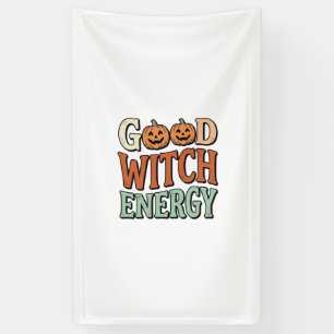 Good Witch Energy Vintage Halloween Vector Design_ Banner