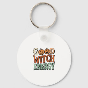 Good Witch Energy Vintage Halloween Vector Design_ Key Ring