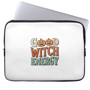 Good Witch Energy Vintage Halloween Vector Design_ Laptop Sleeve