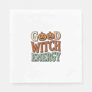 Good Witch Energy Vintage Halloween Vector Design_ Napkin