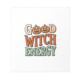 Good Witch Energy Vintage Halloween Vector Design_ Notepad