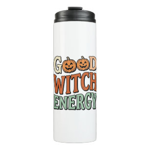 Good Witch Energy Vintage Halloween Vector Design_ Thermal Tumbler