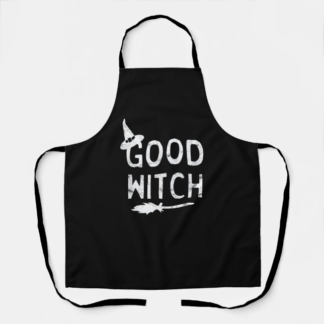 Good Witch Halloween Graphic October Apron (Front)