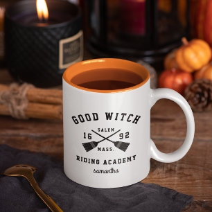 Good Witch Riding Academy Personalised Halloween Two-Tone Coffee Mug