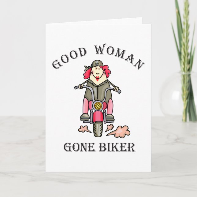Good Woman Gone Biker Card (Front)