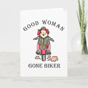 Good Woman Gone Biker Card