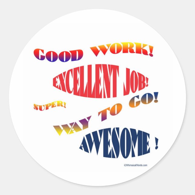 GOOD WORK STICKER (Front)