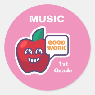 Good Work! Student Music Award Sticker Customise