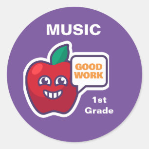 Good Work! Student Music Award Sticker Customise
