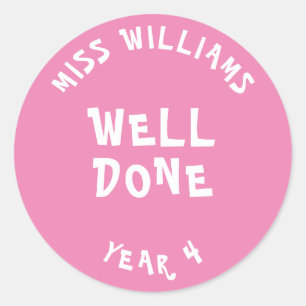 Good Work Teacher Encouragement Star Sticker