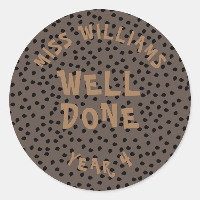 Good Work Teacher Encouragement  Star Sticker (Front)