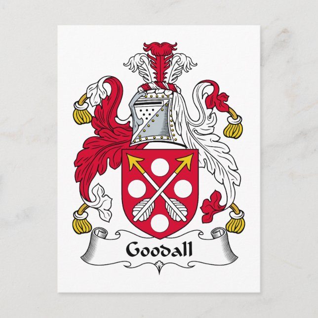Goodall Family Crest Postcard (Front)