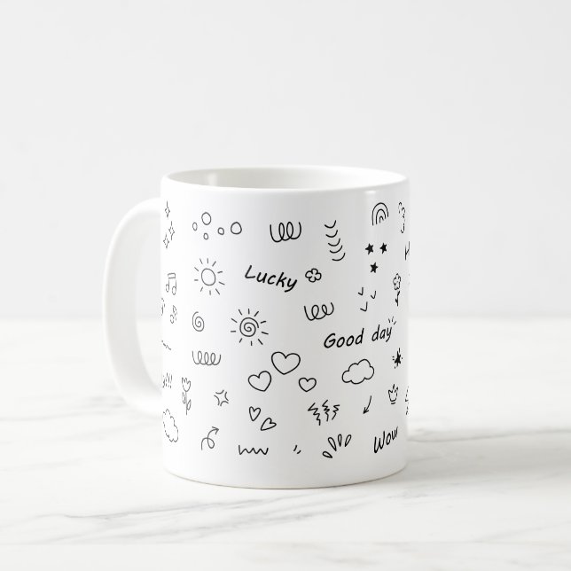 Gooday cute doodle coffee mug (Front Left)