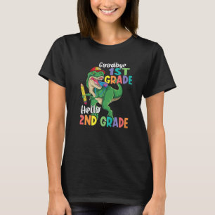 Goodbye 1st Grade Hello 2nd Grade Dinosaur Boys La T-Shirt