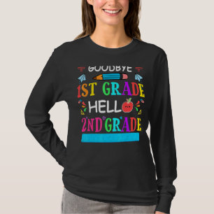 Goodbye 1st Grade Hello 2nd Grade Kids Back To Sc T-Shirt