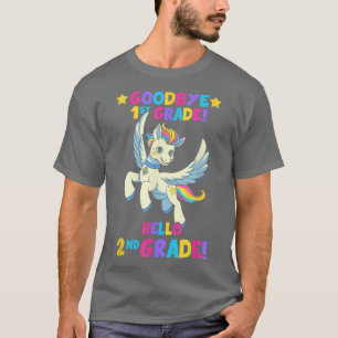 Goodbye 1st Grade Hello 2nd Grade Unicorn Back to T-Shirt