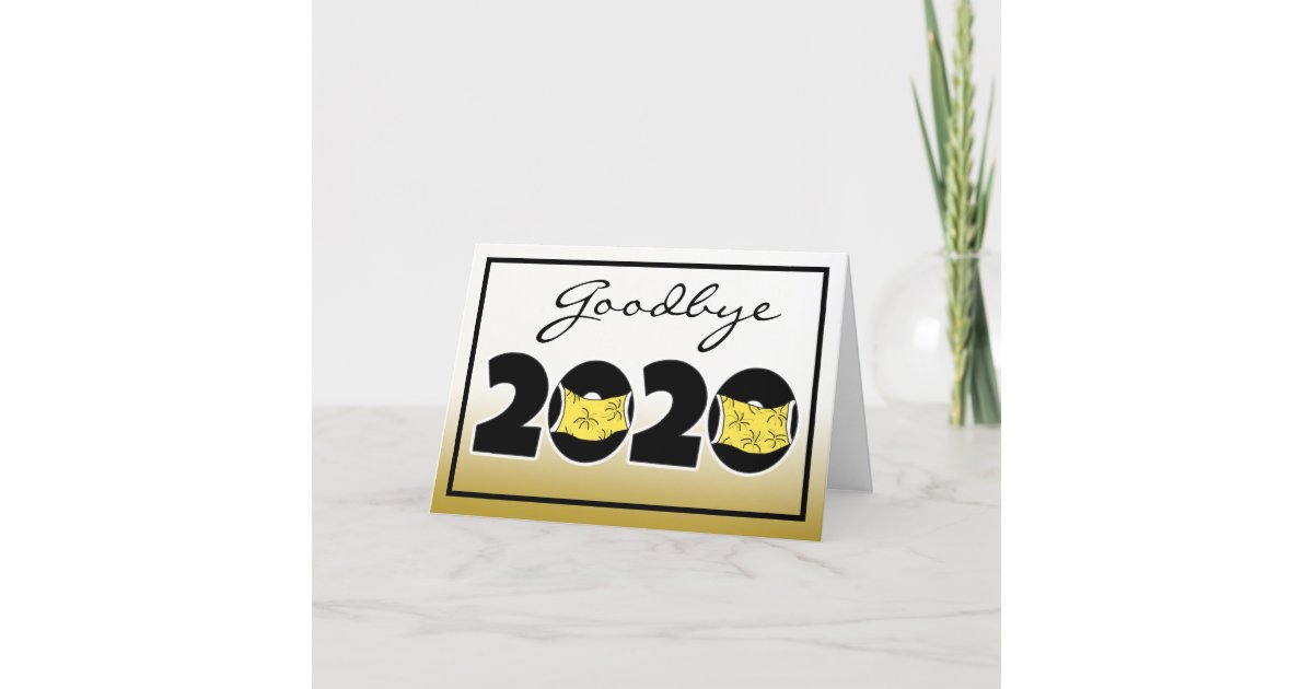 Goodbye 2020, Hello 2021 Facemask New Year's Holiday Card | Zazzle.co.uk