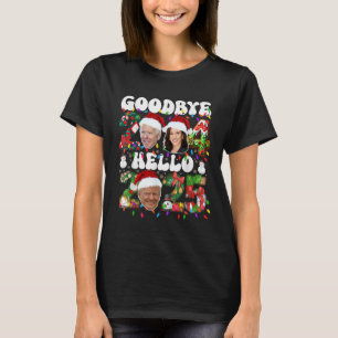 Goodbye 2024 Hello 2025 Funny Christmas Trump T-Shirt