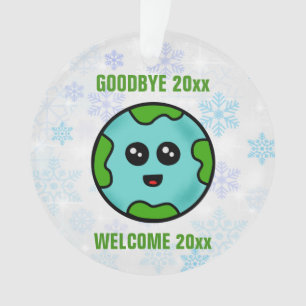 Goodbye 2024 Welcome 2025 Cute Christmas Ornament