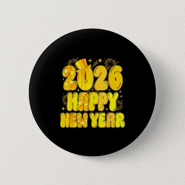 Goodbye 2025 Happy New Year 2026 Women Girl Kids  6 Cm Round Badge (Front)