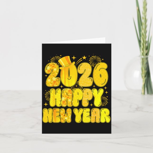 Goodbye 2025 Happy New Year 2026 Women Girl Kids  Card (Front)