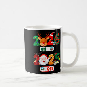 Goodbye 2025 Hello 2026 Festive Christmas Happy Ne Coffee Mug