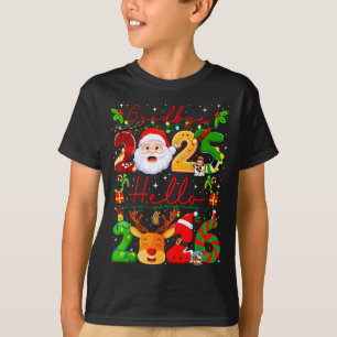 Goodbye 2025 Hello 2026 Happy New Year Christmas F T-Shirt