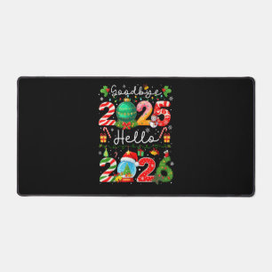 Goodbye 2025 Hello 2026 Happy New Year Christmas P Desk Mat