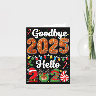 Goodbye 2025 Hello 2026 Happy New Year's Eve Chris Card