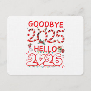 Goodbye 2025 Hello 2026 Merry Christmas Happy New  Invitation