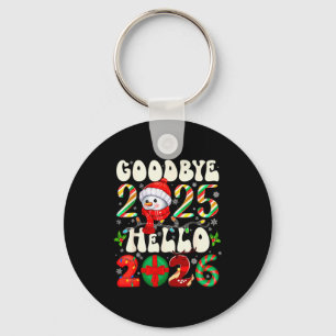Goodbye 2025 Hello 2026 Merry Christmas Happy New  Key Ring