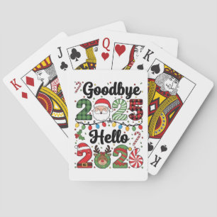 Goodbye 2025 Hello 2026 New Year Resolution   Playing Cards