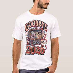 Goodbye 2026 Retro Vintage T-Shirt Colourful