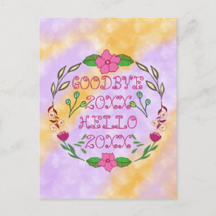 GOODBYE 20XX HELLO 20XX  INVITATION POSTCARD