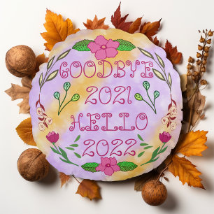 GOODBYE 20XX HELLO 20XX ROUND CUSHION