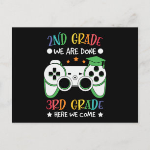 Goodbye 2nd Grade Hello 3rd Grade Gamer Kids Gift Postcard