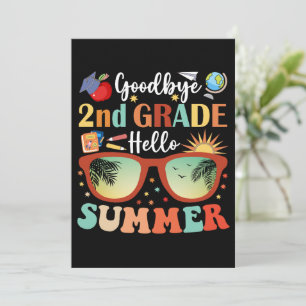 Goodbye 2nd Grade Hello Summer Graduation Announcement