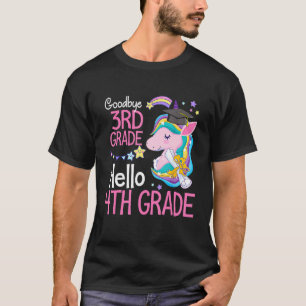 Goodbye 3rd Grade Hello 4th Grade Cute Unicorn Gir T-Shirt