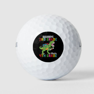 Goodbye 3rd Grade Hello 4th Grade T Rex Dinosaur Golf Balls