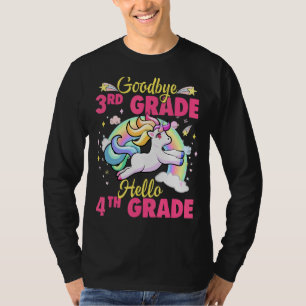 Goodbye 3rd Grade Hello 4th Grade Unicorn Girls 20 T-Shirt