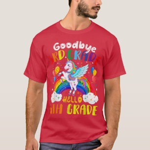 Goodbye 3rd Grade Hello 4th Grade Unicorn Teacher  T-Shirt