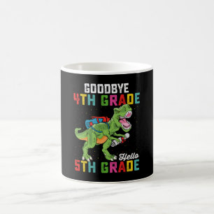 Goodbye 4th Grade Hello 5th Grade T Rex Dinosaur Coffee Mug