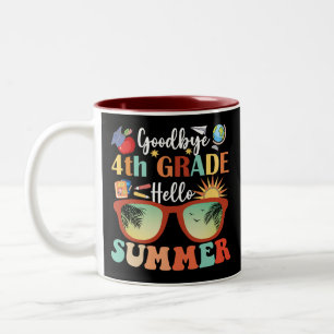 Goodbye 4th Grade Hello Summer Two-Tone Coffee Mug