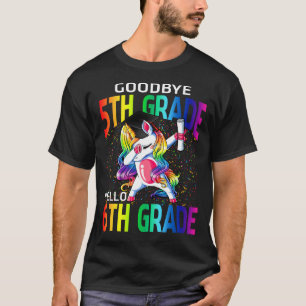 Goodbye 5th Grade Hello 6th Grade Unicorn Graduate T-Shirt
