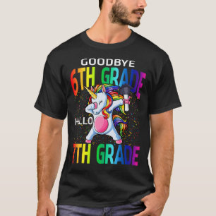 Goodbye 6th Grade Hello 7th Grade Unicorn Graduate T-Shirt