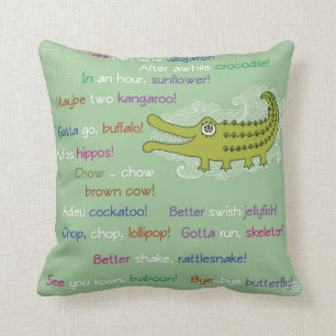 Goodbye and Good luck from Group, Alligator Cushion