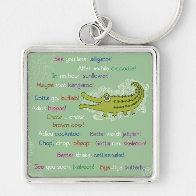 Goodbye and Good luck from Group, Alligator Key Ring (Front)