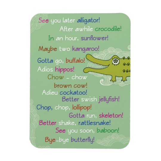 Goodbye And Good Luck From Group Alligator Magnet Zazzle Co Uk
