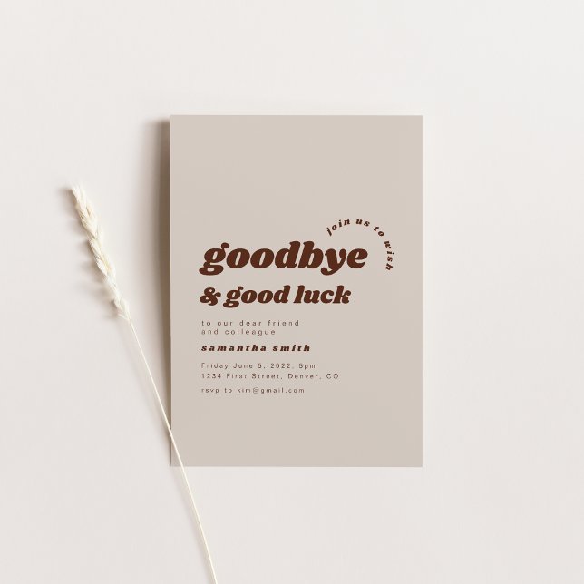 Goodbye and Good Luck Moving Party Invite (Creator Uploaded)