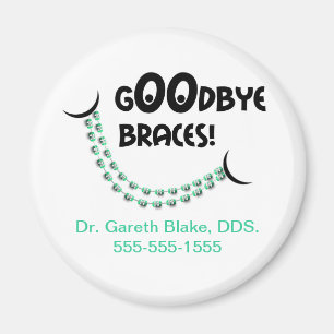 Goodbye Braces Green Orthodontic Promotional Magnet